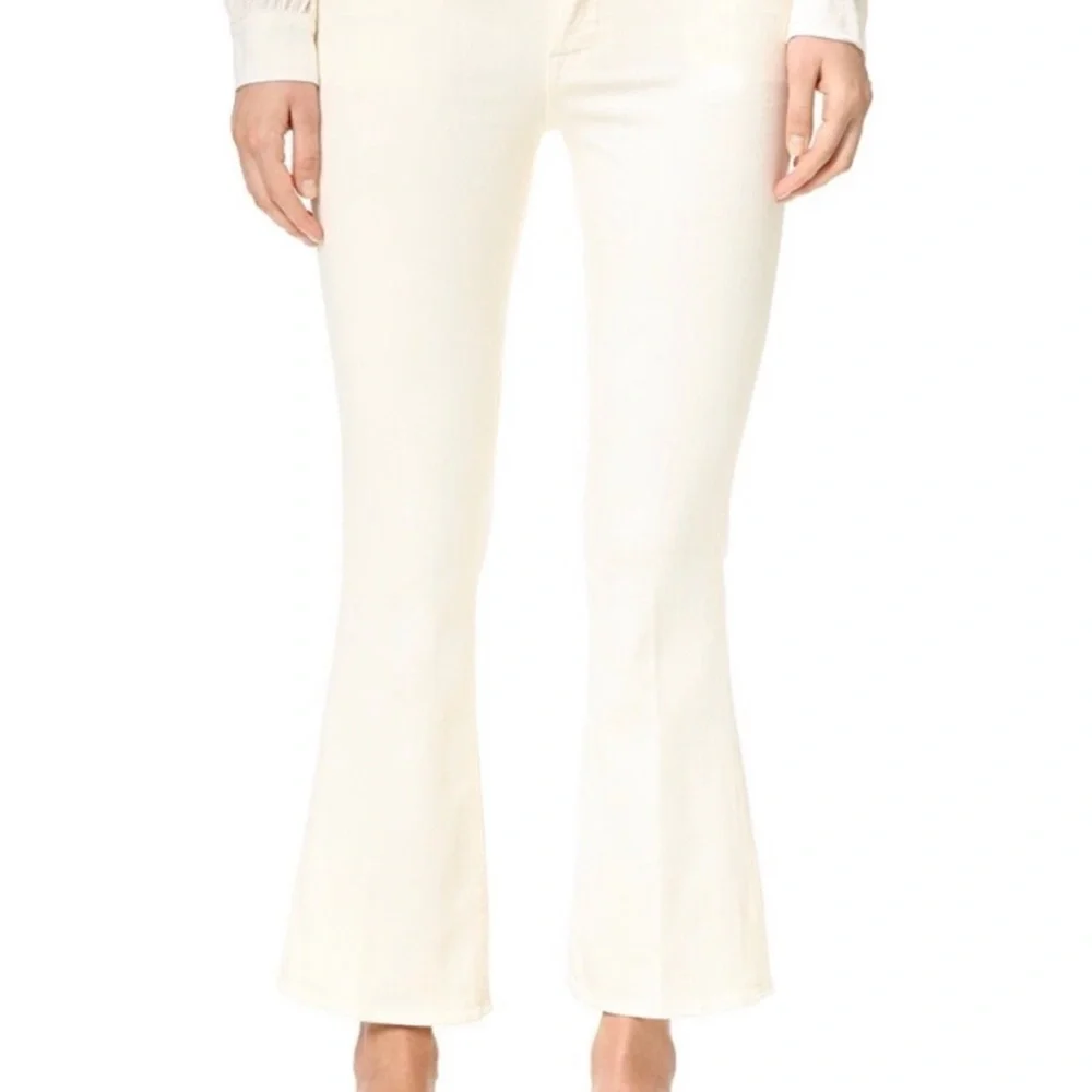 Frame Women’s Inez & Vinoodh Flared Ivory Jeans Size 27 - Picture 2 of 10